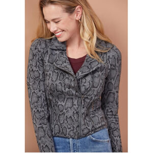 TART Evereve James Animal Print Moto Jacket // XS